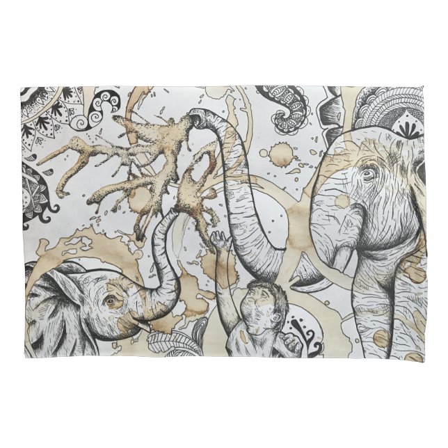 Elefantenpillowcase Kissenbezug (Vorderseite)