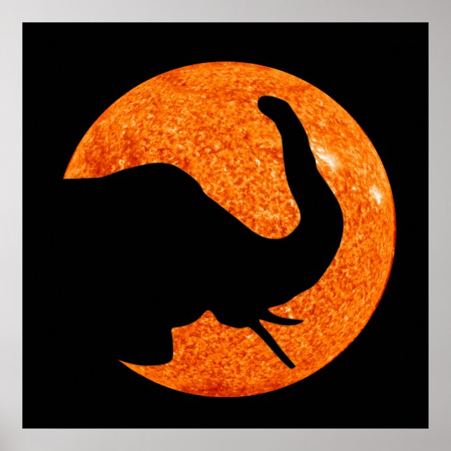 Elefantenprofil Sonnenfinsternis Poster (Vorne)