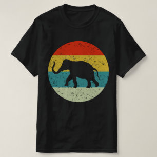 Elefantenretro Vintage Silhouette 70er T-Shirt