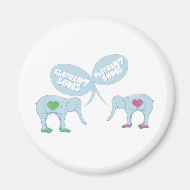 Elefantenschuhe Magnet (Vorne)