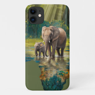Elefantenspaziergang durch afrikanische Gewässer Case-Mate iPhone Hülle
