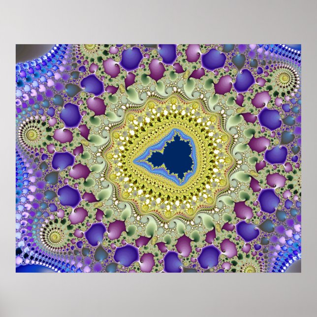 Elefantental Mandelbrot-Fraktal Poster (Vorne)