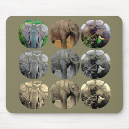 Elefantentönen | Sepia BW Color Mousepad