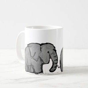 Elefantenumzug Kaffeetasse