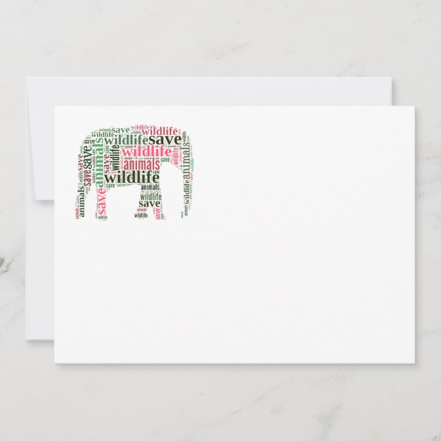 Elefantenwörterwolke (Vorderseite)