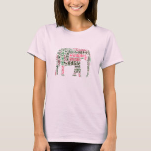 Elefantenwörterwolke T-Shirt