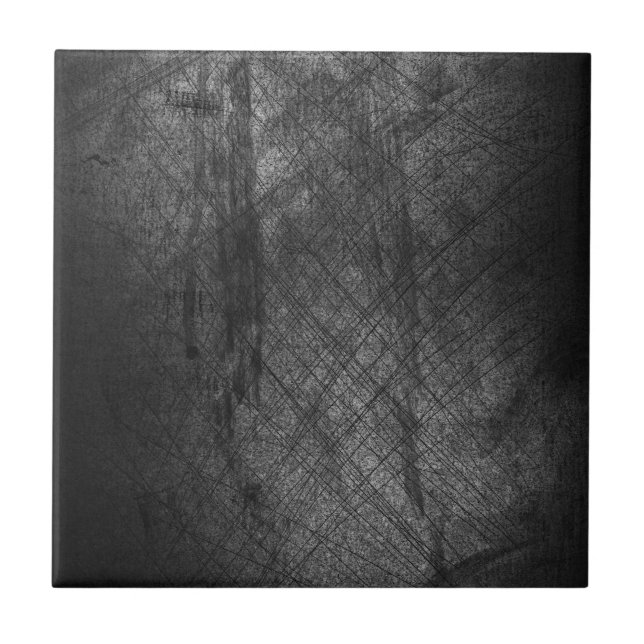 Elegan coole Dunkelheit beunruhigte metallische Fliese (Vorderseite)