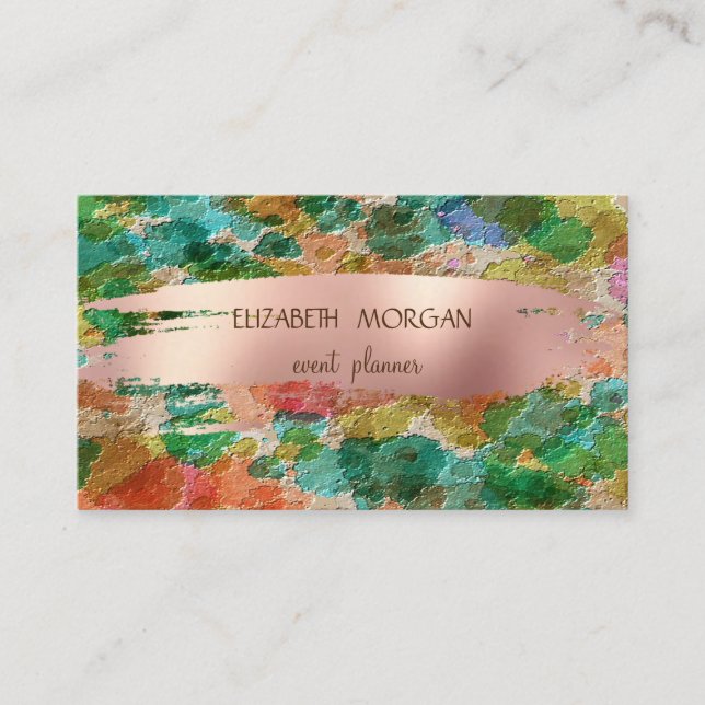 Elegan Modern Watercolor Splashes , Pinselstriche Visitenkarte (Vorderseite)