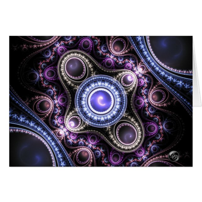 Elegan, schönes, einzigartiges glühendes Fraktal (Vorderseite (Horizontal))