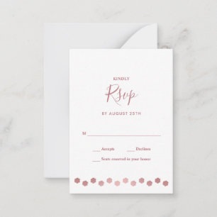 Eleganalize Rose Gold Dog Pet Wedding RSVP Mitteilungskarte