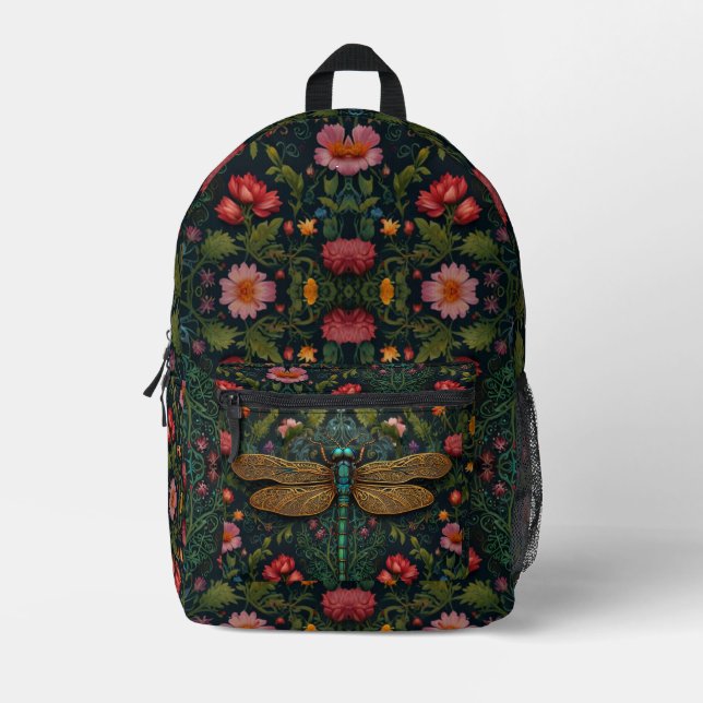 Eleganalize Vintage Libelle boho chic Bedruckter Rucksack (Vorderseite)