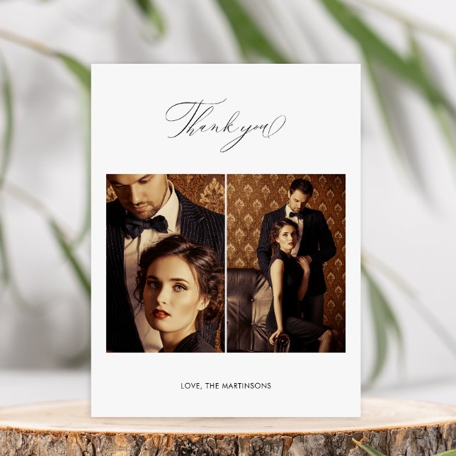 EleganBlack Vielen Dank, dass Sie Script Foto Hoch Postkarte (Von Creator hochgeladen)