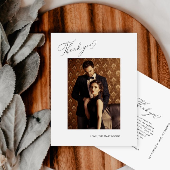 EleganBlack Vielen Dank, dass Sie Script Foto Hoch Postkarte (Von Creator hochgeladen)