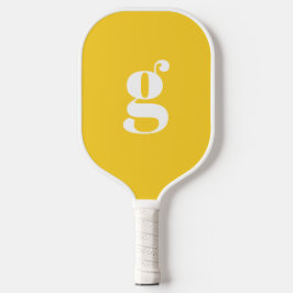 EleganBold Mit Monogramm Initial Toskana Gelb Pickleball Schläger