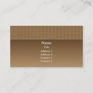 Eleganbraun mit Streifen Visitenkarte