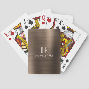 Eleganbraun Monogram Spielkarten