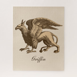 Eleganbraun und Beige Griffin - Legendäre Bestie Puzzle