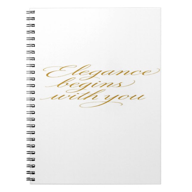 Elegance Begins With You – Spiral Photo Notebook   Notizblock (Vorderseite)