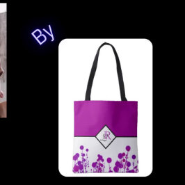 Elegance Blooms: Personalisierte Monogramm-Tasche