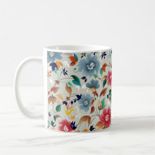 Elegance Blooms: Vintager Hintergrund Kaffeetasse