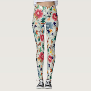 Elegance Blooms: Vintager Hintergrund Leggings