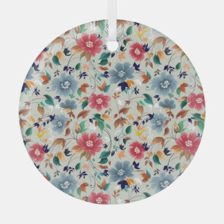 Elegance Blooms: Vintager Hintergrund Ornament Aus Glas