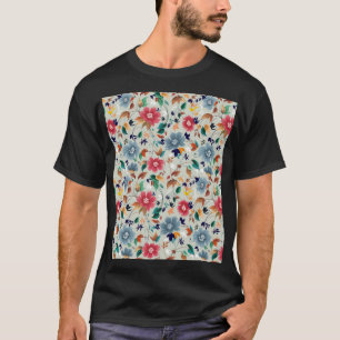 Elegance Blooms: Vintager Hintergrund T-Shirt