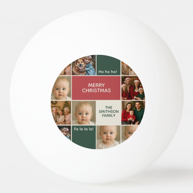 elegance christmas xmas funny family photos tischtennisball (Vorderseite)