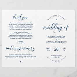 Elegance Classy Wedding Zeremony Foldable Programm
