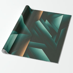 Elegance Dark Geometric Muster Geschenkpapier