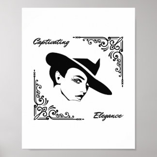 Elegance faszinieren Schöne moderne Frau Poster