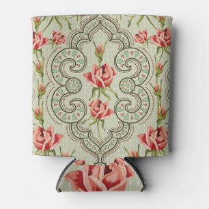 Elegance Floral: Vintag Nahtloser Hintergrund. Dosenkühler