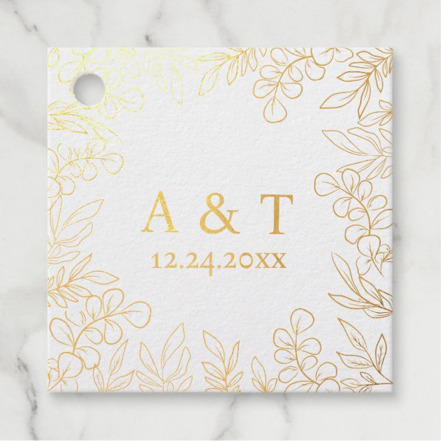 Elegance greenerity Foil Favor Tag (Vorderseite)