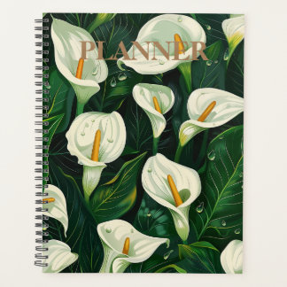 Elegance in Bloom: Calla Lily Designed Planner Planer