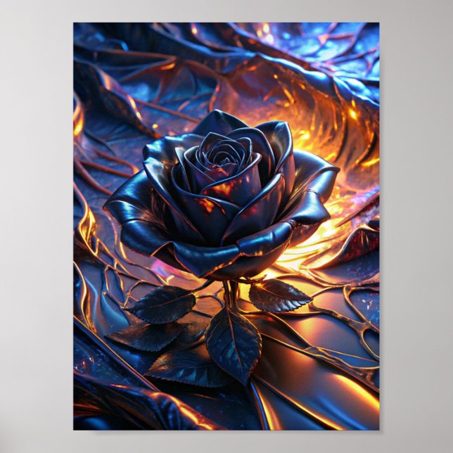 "Elegance in Contrast" Poster (Vorne)