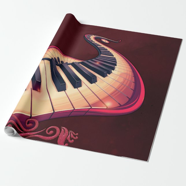 Elegance in motion, the curved piano geschenkpapier (Ungerollt)