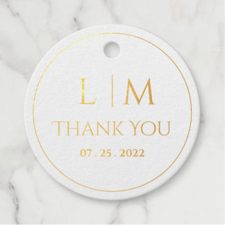 Elegance Klassischer Text und Monogramm Classic Geschenkanhänger