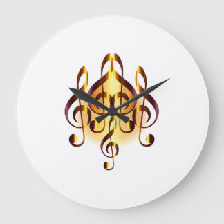 Elegance Musical Heart Design Große Wanduhr