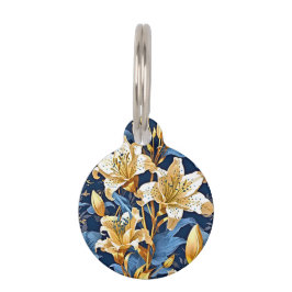 Elegance neu definiert: HandGezeichnet Lily Artwor Haustiermarke