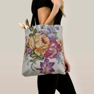 Elegance: Porzellan-Inspirierte Tote-Tasche