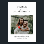 Elegance Script-Foto Hochzeiten benutzerdefinierte Tischnummer<br><div class="desc">Modernes und elegantes Design bedruckt Elegance Script Modernes Foto Wedding Custom Tischnummer, die mit Ihrem Text angepasst werden kann und fügen Sie jede Tischnummer Karte zu Ihrem Warenkorb, eins nach dem anderen. Bitte klicken Sie auf den Button "Anpassen" und verwenden Sie unser Designwerkzeug, um diese Vorlage zu ändern. Karo im...</div>