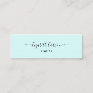 Elegance Simple Light Green Earring Collection Telefonnummerkarte