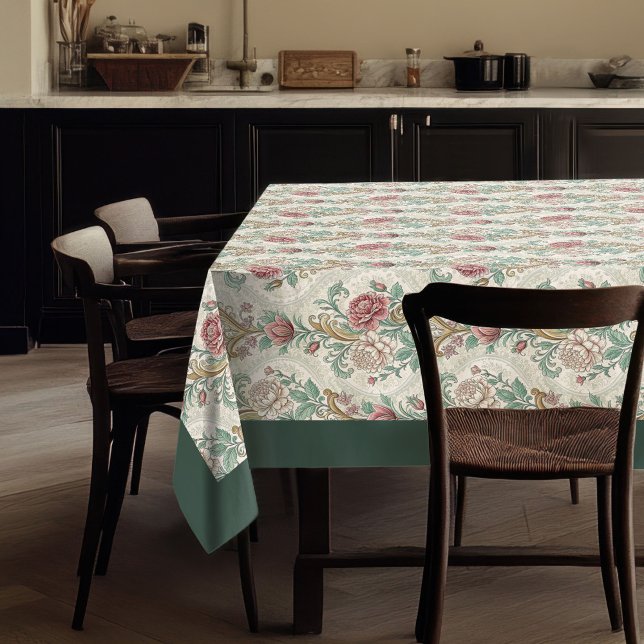 Elegance Unfurt: Vintage Damasklasttablette Tischdecke (Elegance Unfurls: Vintage Floral Damask Tablecloth)