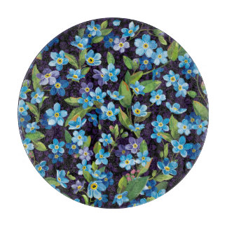 Elegance Vergessen-Me-Nicht-Blumenmuster Schneidebrett