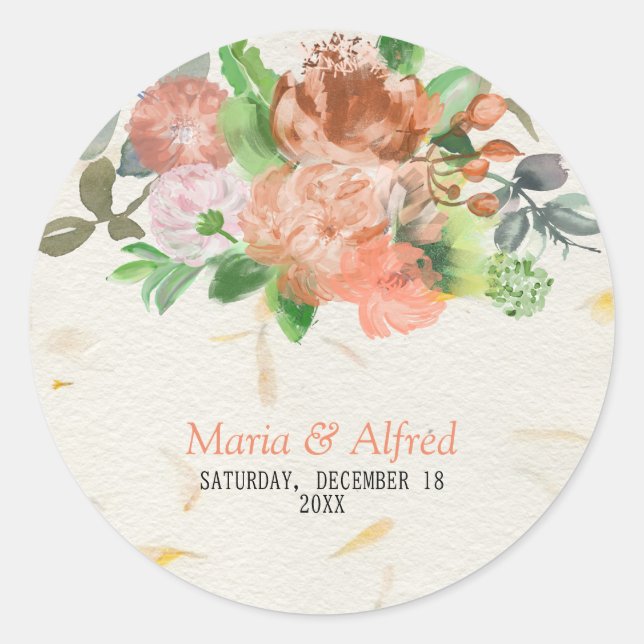 Elegancia en Flor  Runder Aufkleber (Vorderseite)