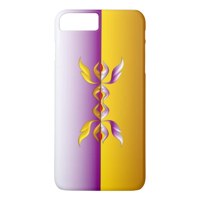 Elegando Duo in Gold und Lila Case-Mate iPhone Hülle (Rückseite)