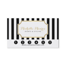 Elegane Luxe Bold Black and White Stripes Loyalitä