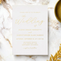 Elegane moderne Kalligrafie Gold Weiß