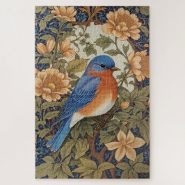 EleganEastern Bluebird William Morris Inspiriert Puzzle