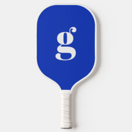 Eleganff Bold Mit Monogramm Initial Cobalt Blue Pickleball Schläger